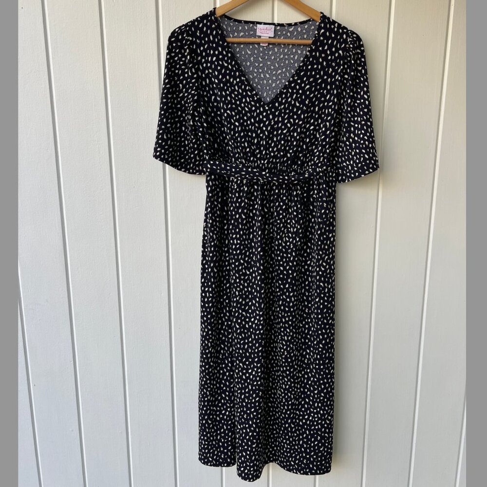 Isabel Maternity by Ingrid & Isabel - Navy Flutter Sleeve Dress - XS